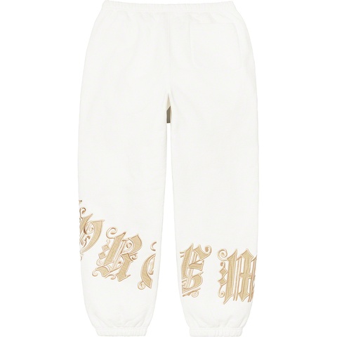 Supreme Old English Wrap Sweatpant - White