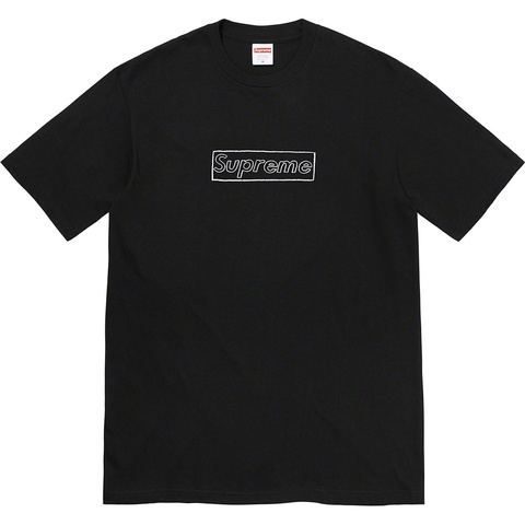 Supreme KAWS Chalk Logo Tee - Black