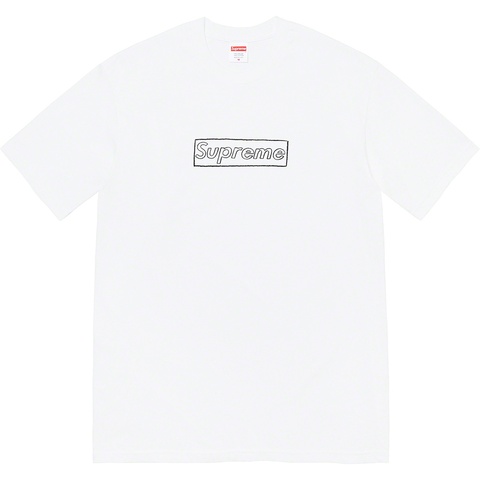 Supreme KAWS Chalk Logo Tee - White
