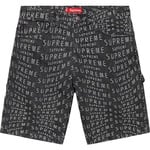 Supreme Warp Jacquard Logos Denim Painter Short (SS21) - Black