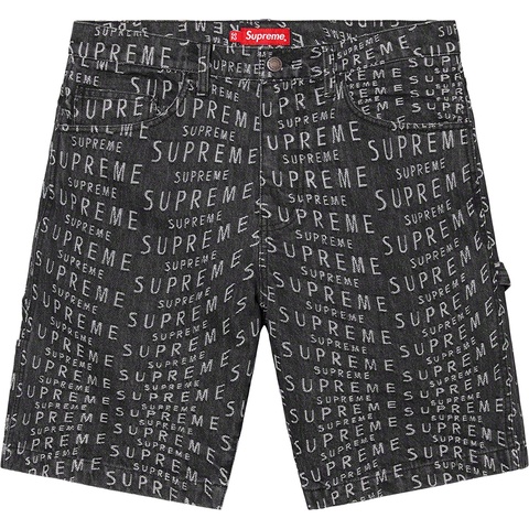 Warp Jacquard Logos Denim Painter Short - Supreme