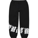Supreme Old English Wrap Sweatpant (SS21) - Black