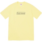 Supreme KAWS Chalk Logo Tee (SS21) - Pale Yellow