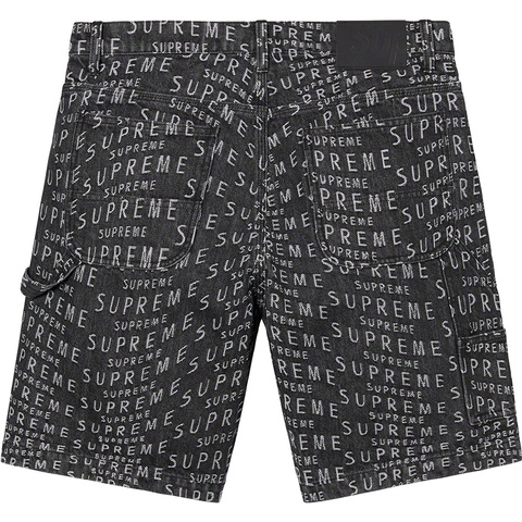 Warp Jacquard Logos Denim Painter Short - Supreme