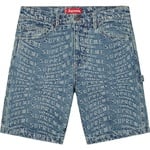 Supreme Warp Jacquard Logos Denim Painter Short (SS21) - Blue