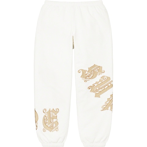 Supreme Old English Wrap Sweatpant - White