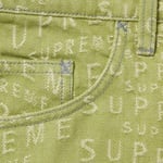Supreme Warp Jacquard Logos Denim Painter Short (SS21) - Sage