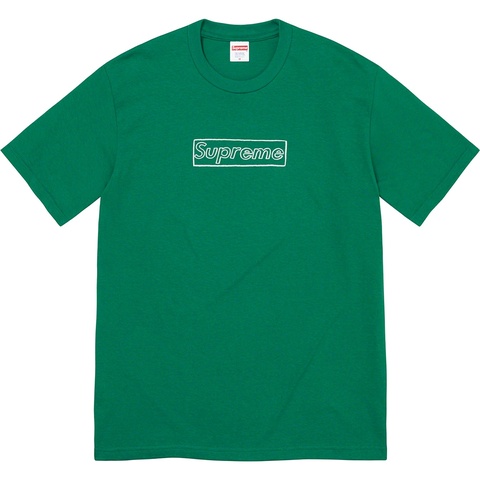Supreme KAWS Chalk Logo Tee - Light Pine