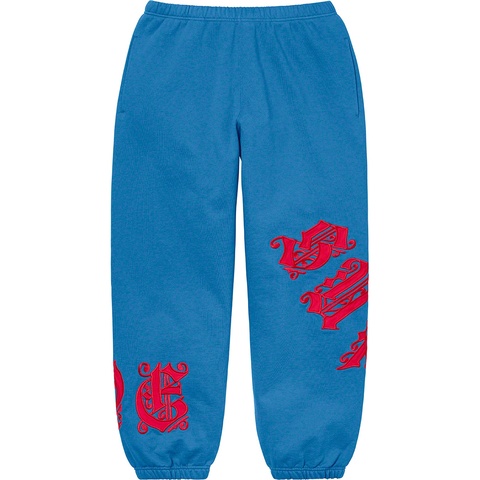 Supreme Old English Wrap Sweatpant - Pale Royal