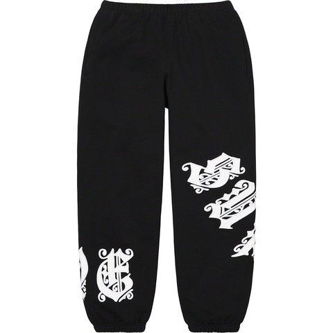Supreme Old English Wrap Sweatpant - Black