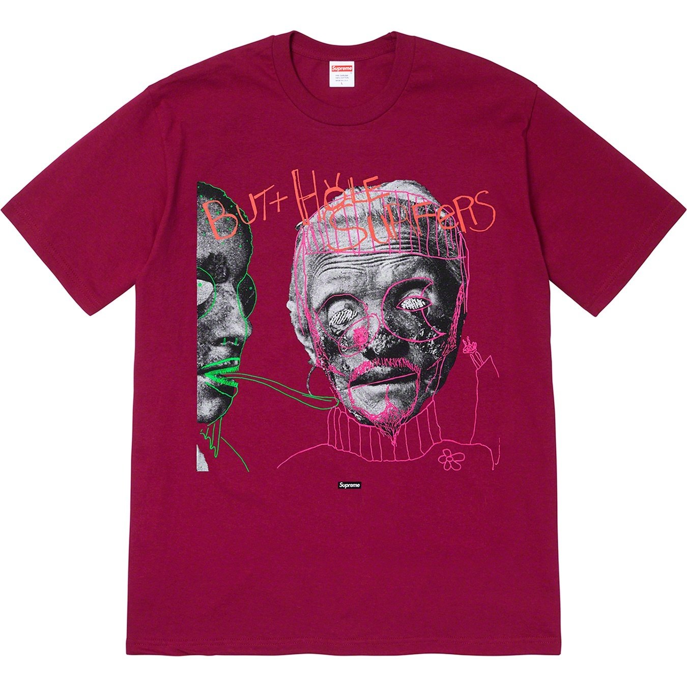 Supreme Supreme Butthole Surfers Psychic Tee (SS21) - Dark Magenta - $44