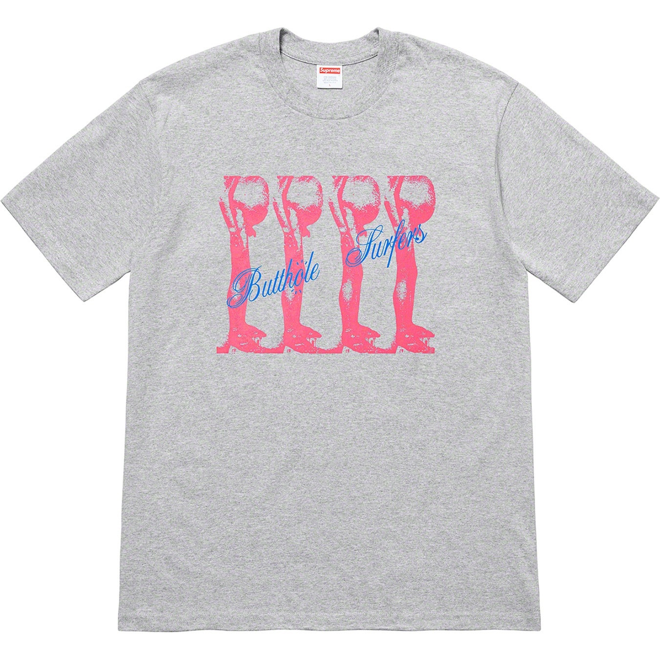 Supreme Supreme Butthole Surfers Tee (SS21) - Heather Grey - $44
