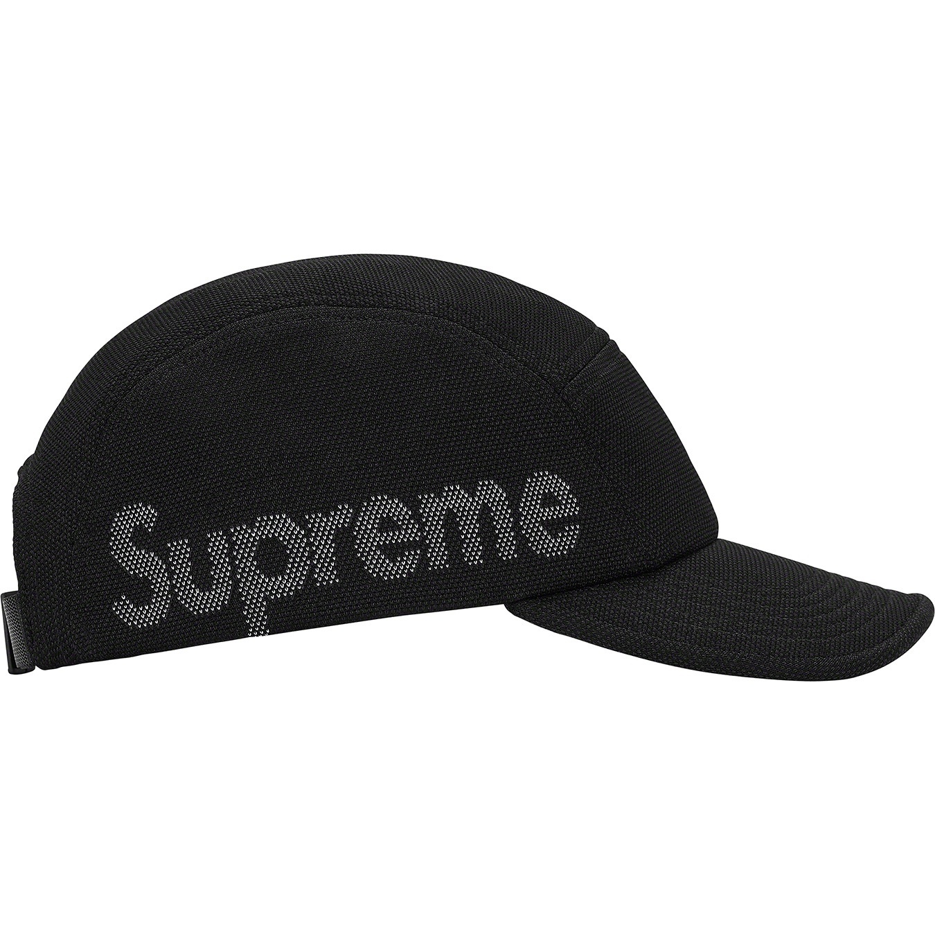 Supreme Jacquard Pique Camp Cap (SS21) - Black - $54