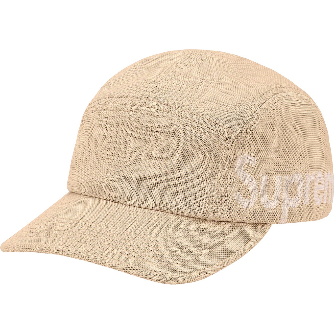 Supreme Jacquard Pique Camp Cap (SS21) - Tan - $54