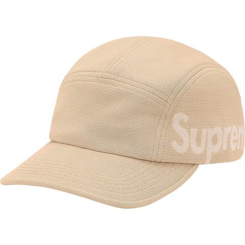 Supreme Jacquard Pique Camp Cap - Tan
