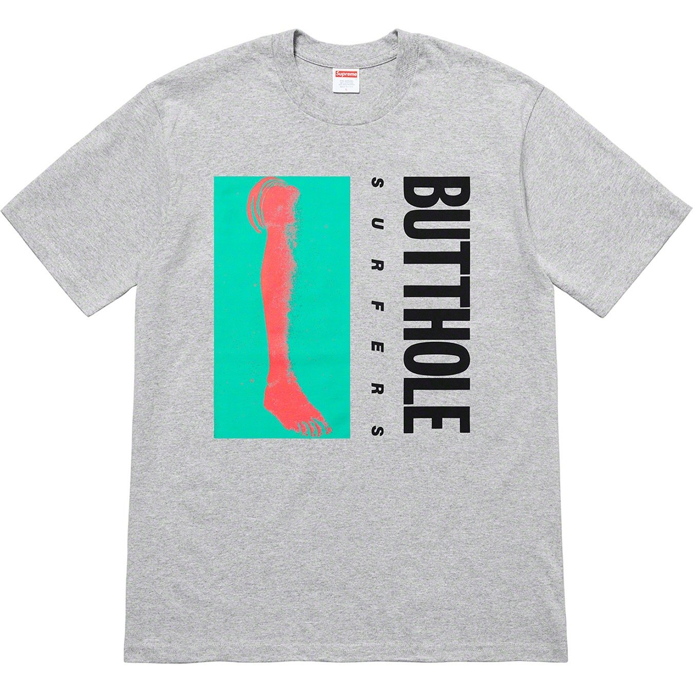 Supreme Supreme Butthole Surfers Leg Tee (SS21) - Heather Grey - $44