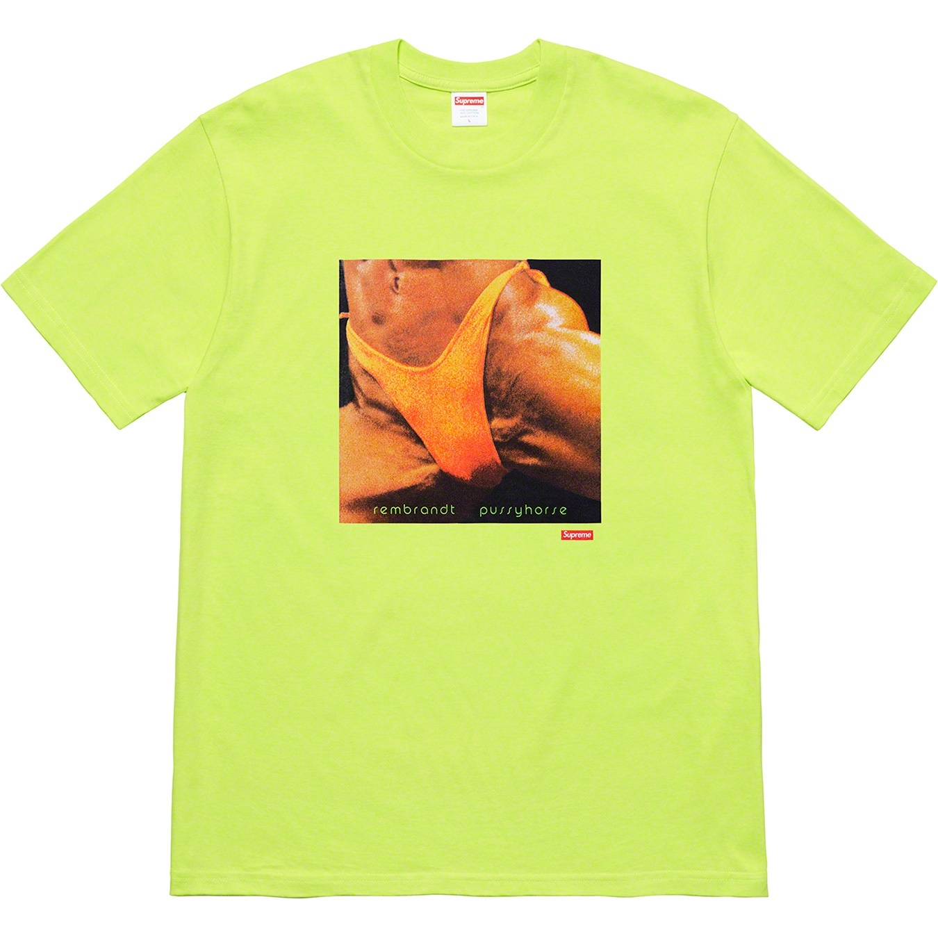 Supreme Supreme Butthole SurfersRembrandt Pussyhorse Tee (SS21) - Neon Green - $44
