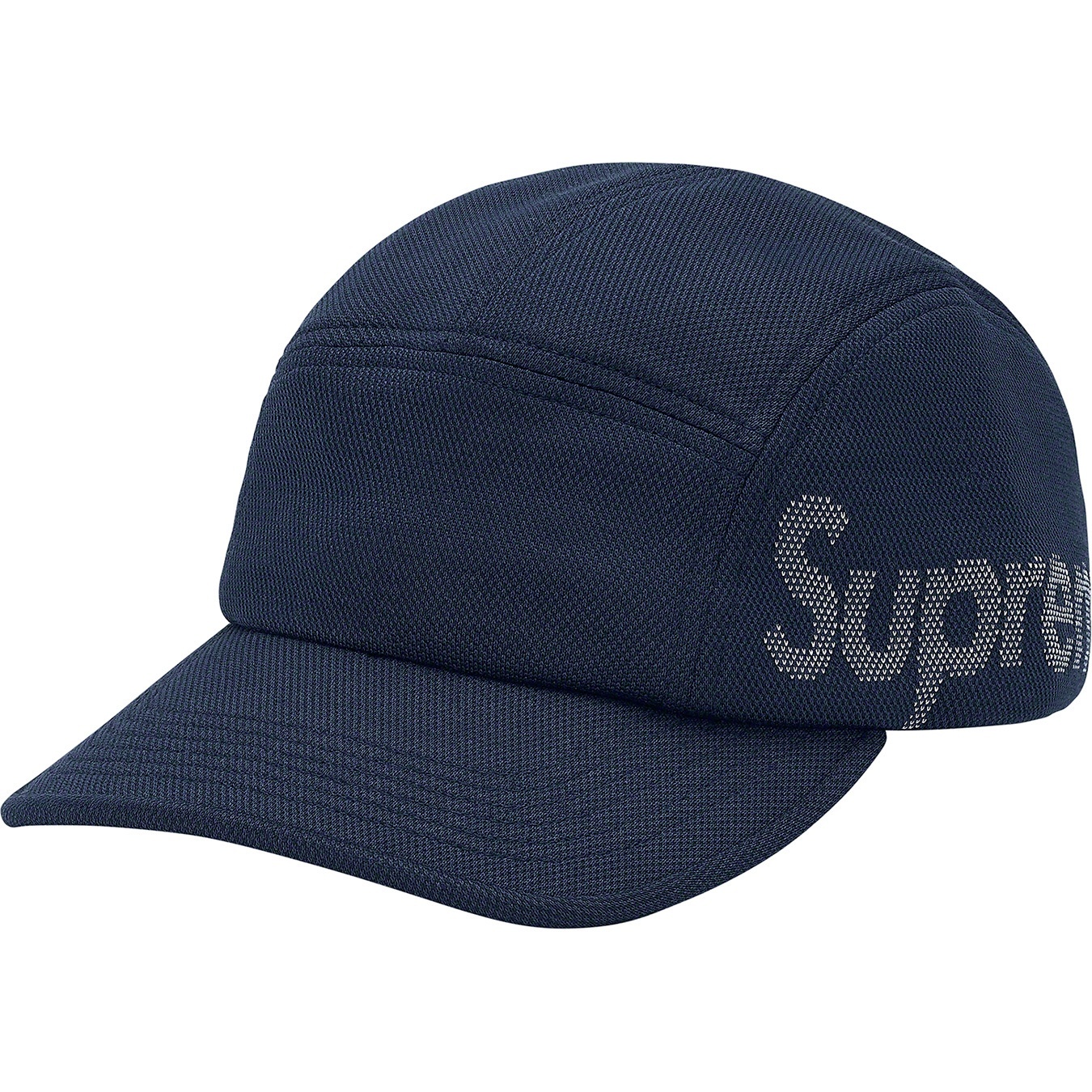 Supreme Jacquard Pique Camp Cap (SS21) - Navy - $54