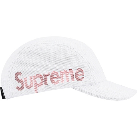 Supreme Jacquard Pique Camp Cap - White