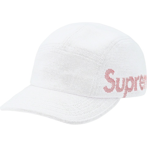 Supreme Jacquard Pique Camp Cap - White
