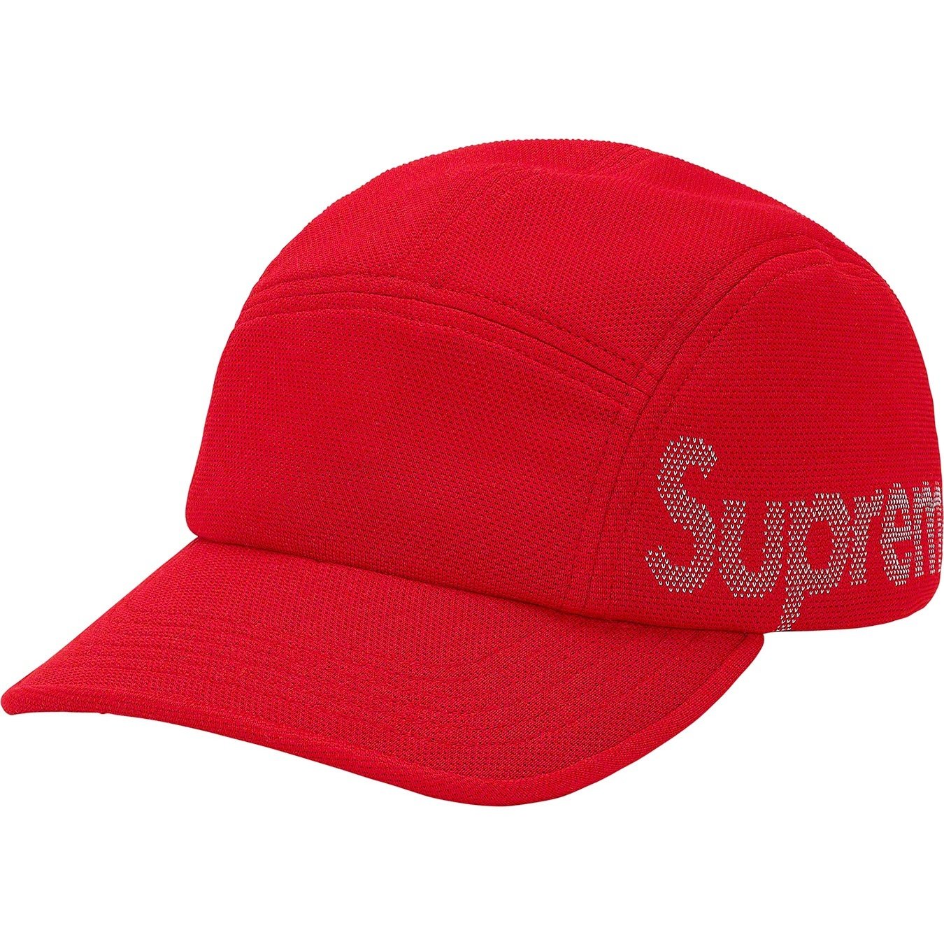 Supreme Jacquard Pique Camp Cap (SS21) - Red - $54