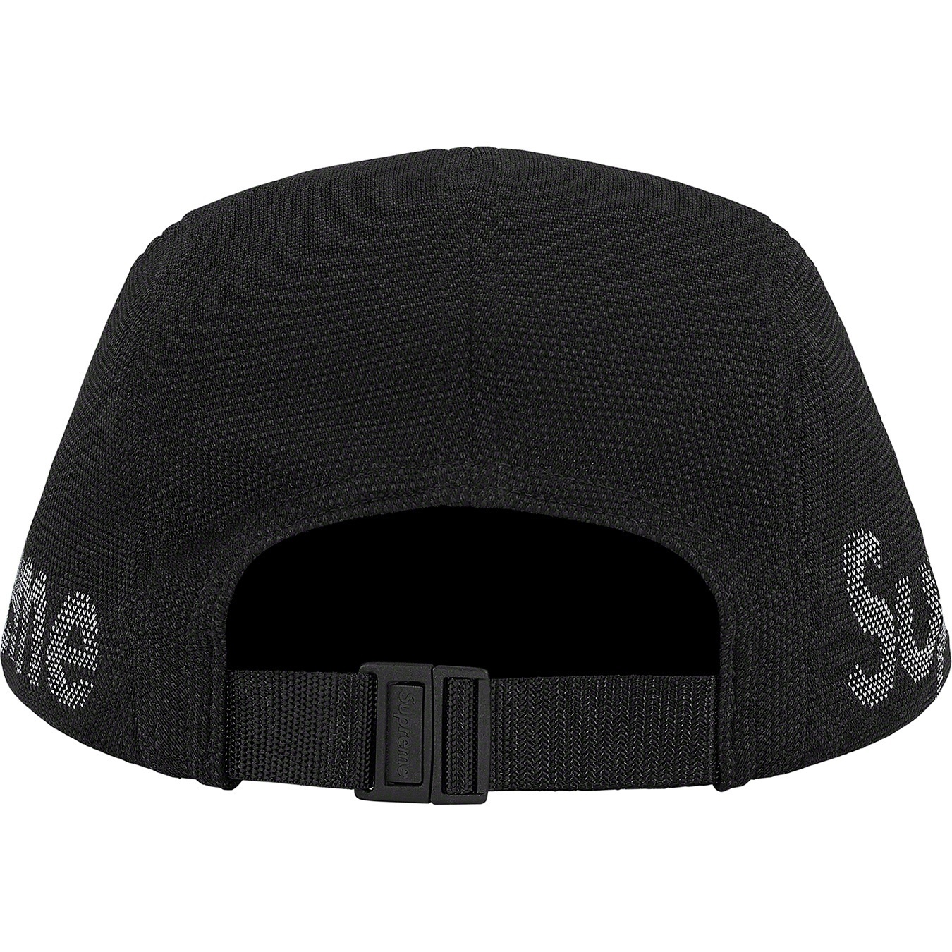 Supreme Jacquard Pique Camp Cap (SS21) - Black - $54