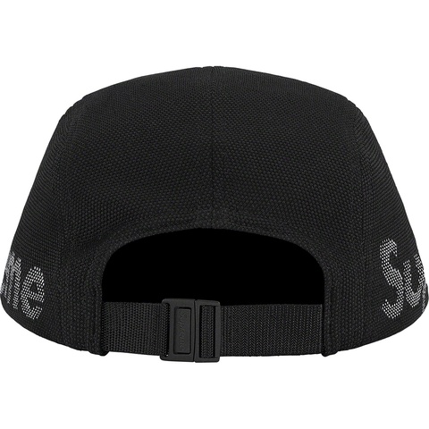 Supreme Jacquard Pique Camp Cap - Black