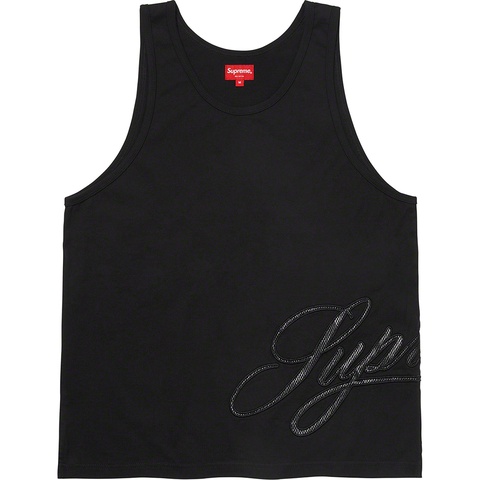 トップス Supreme Stripe Mesh Tank Top Black M Mesh Script Tank Top - spring/summer 2021 - Supreme