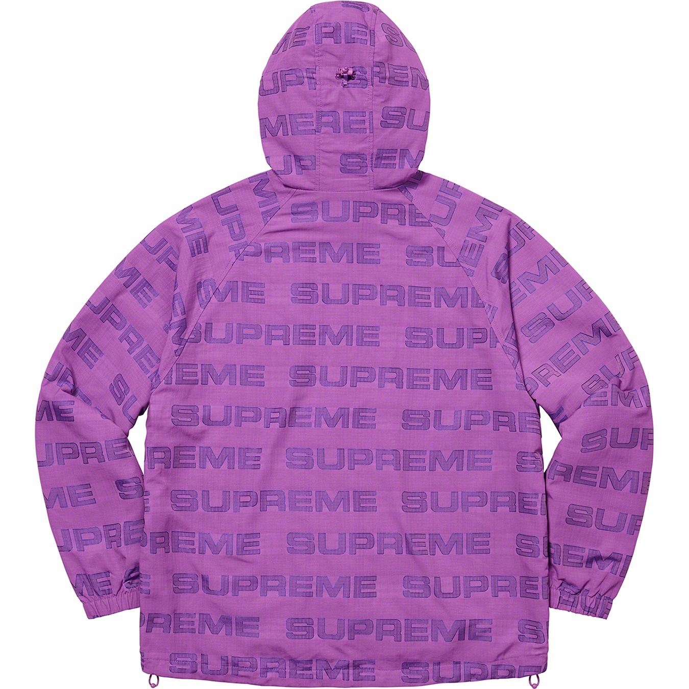 Supreme Logo Ripstop Hooded Track Jacket (FW21) - Purple - $178