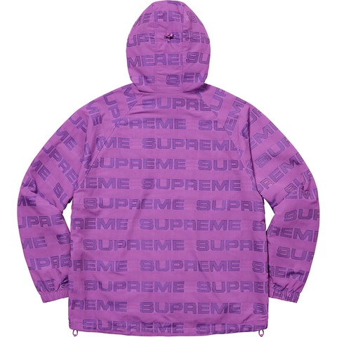 Supreme Logo Ripstop Hooded Track Jacket - Purple