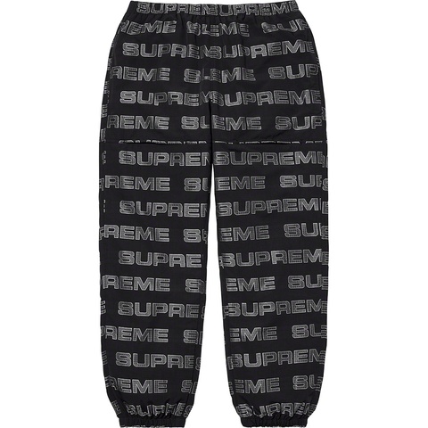 Supreme Logo Ripstop Track Pant - Black
