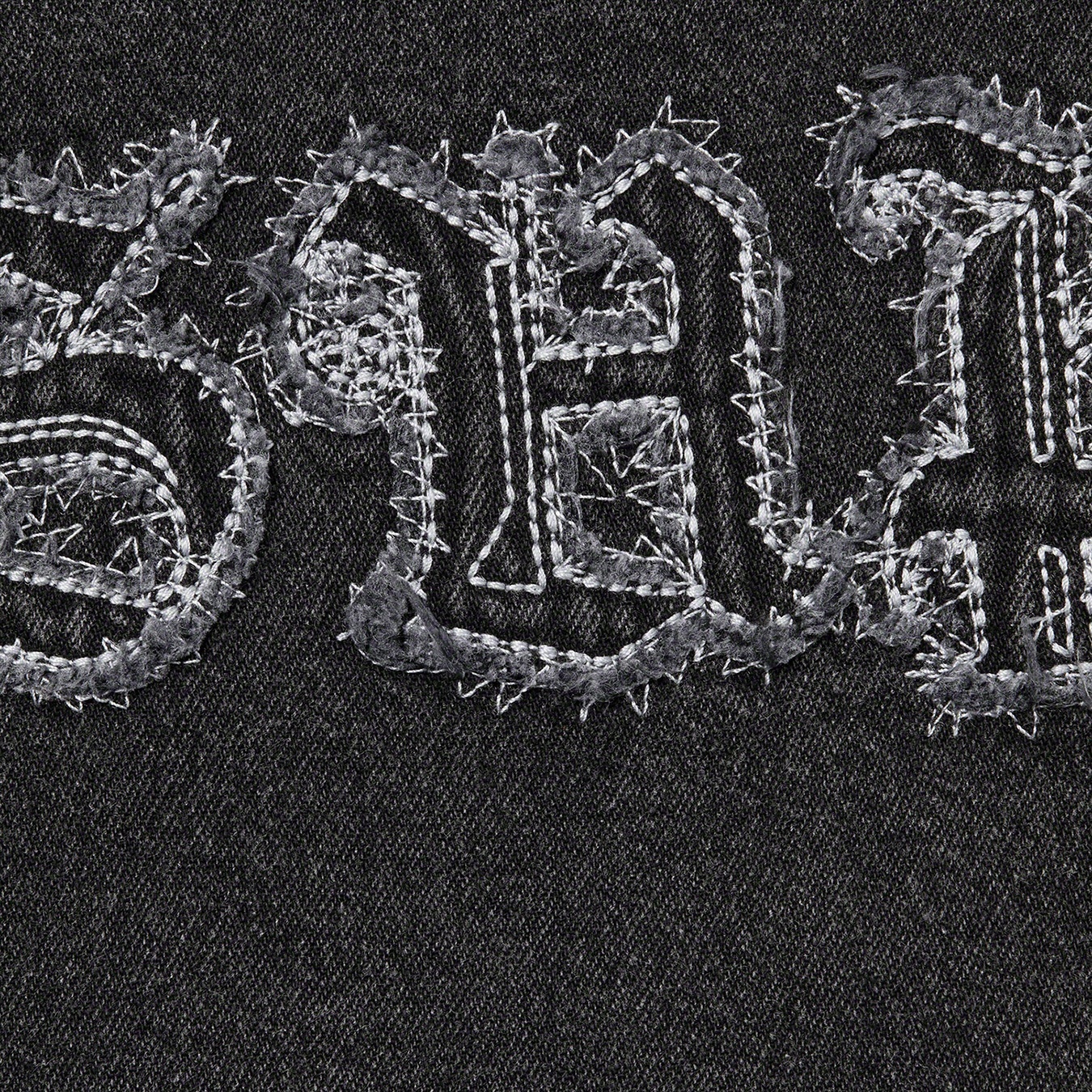 Supreme Appliqué Denim Shirt (FW21) - Black - $138