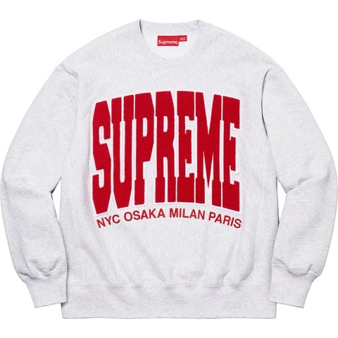 Supreme Cities Arc Crewneck - Ash Grey