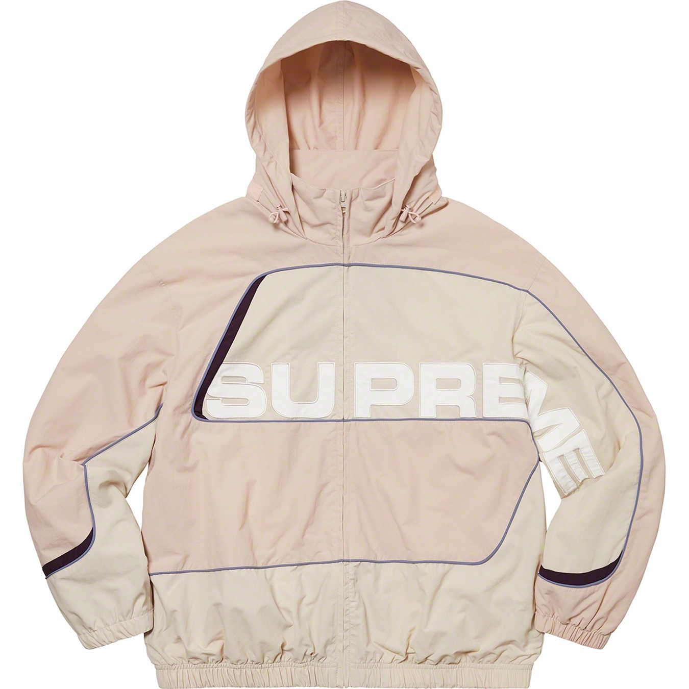 Supreme S Paneled Track Jacket (FW21) - Dusty Pink - $168