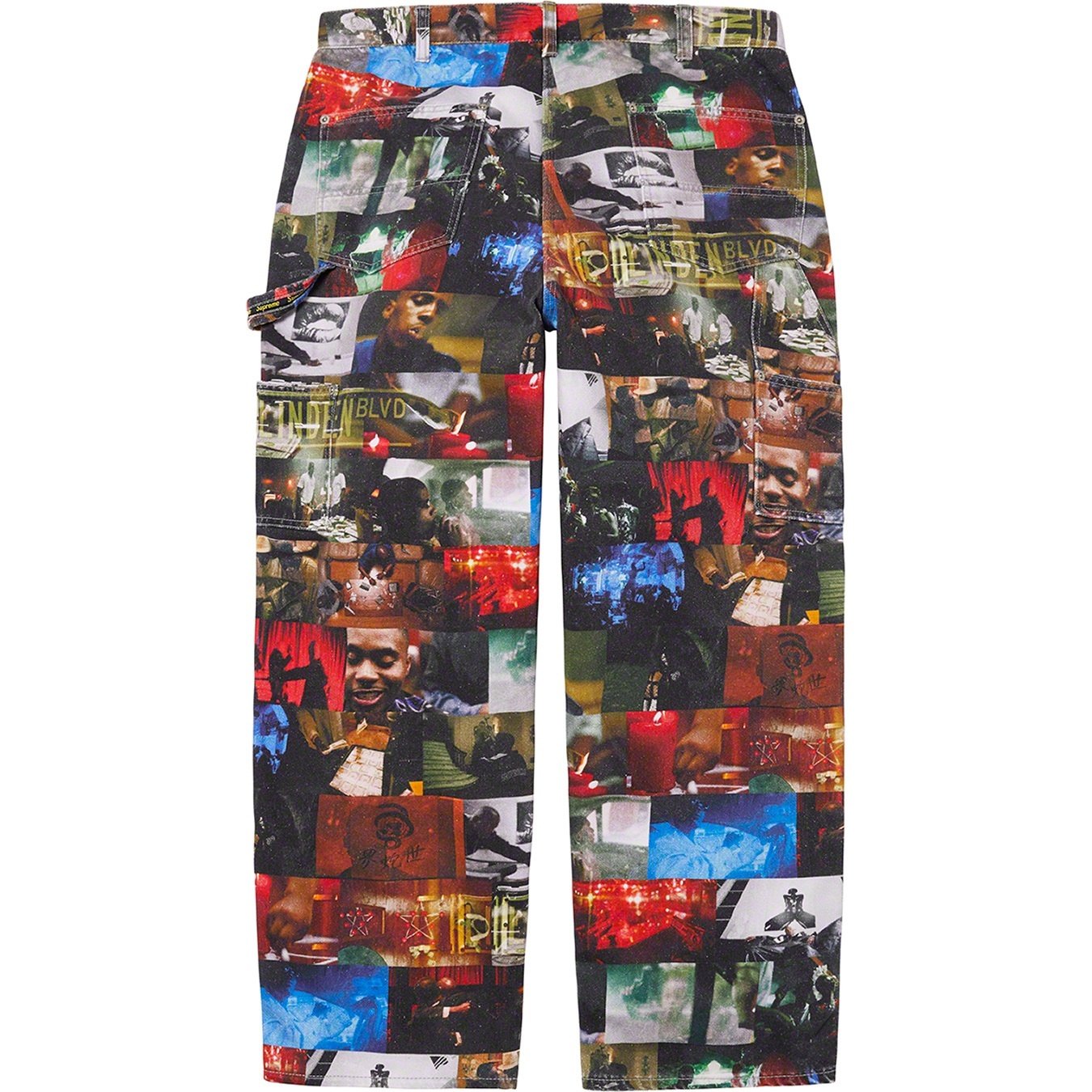 Supreme Nas and DMX Collage Double Knee Denim Painter Pant (FW21) - Multicolor - $178