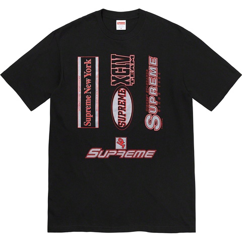 Supreme Multi Logos Tee - Black