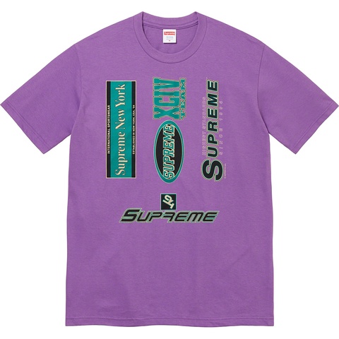 Supreme Multi Logos Tee - Purple