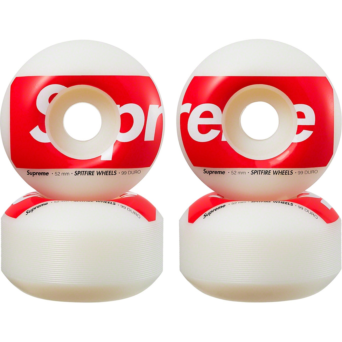 Supreme Supreme Spitfire Shop Wheels (Set of 4) (FW21) - White 52mm - $36