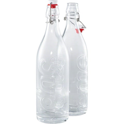 Supreme Swing Top 1.0L Bottle (Set of 2) - Clear