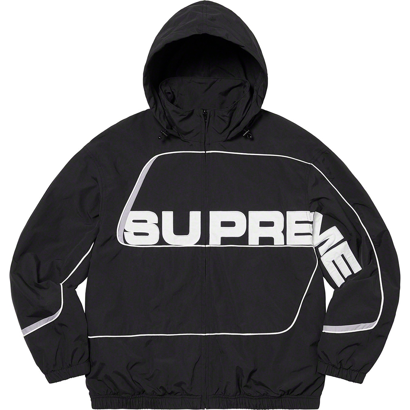 Supreme S Paneled Track Jacket (FW21) - Black - $168