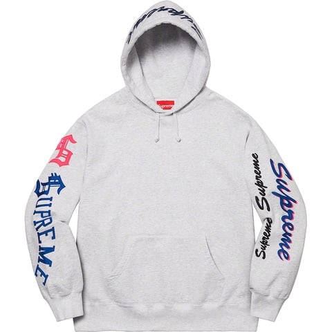 Supreme Multi Logo Hooded Sweatshirt - Ash Grey