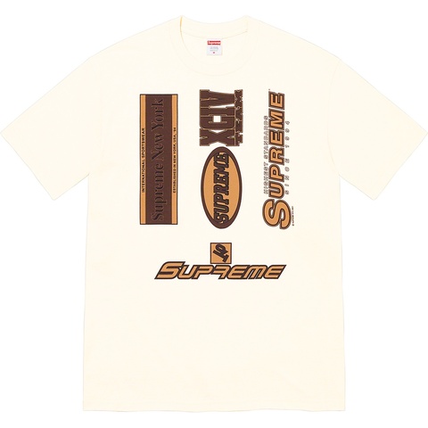 Supreme Multi Logos Tee - Natural