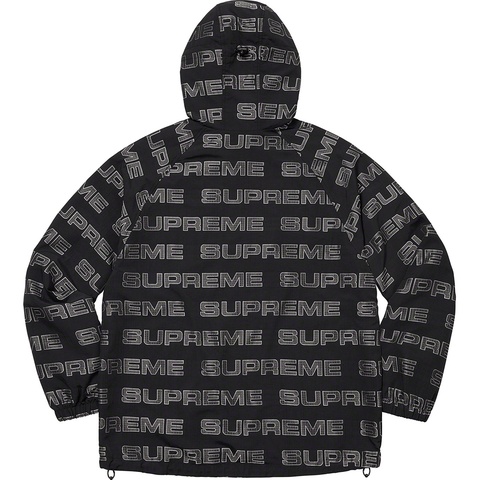 Supreme Logo Ripstop Hooded Track Jacket - Black