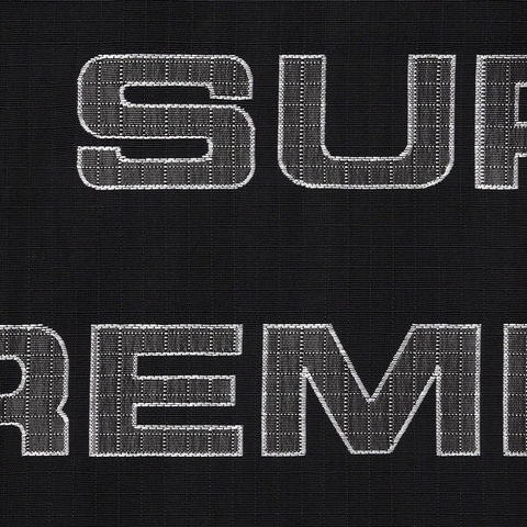 Supreme Logo Ripstop Hooded Track Jacket - Black