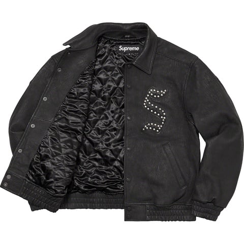 Pebbled Leather Varsity Jacket - fall/winter 2021 - Supreme