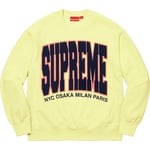 Supreme Cities Arc Crewneck (FW21) - Pale Lime