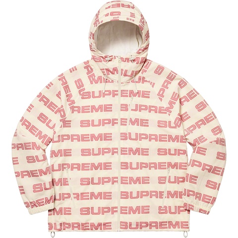 Supreme Logo Ripstop Hooded Track Jacket - Natural