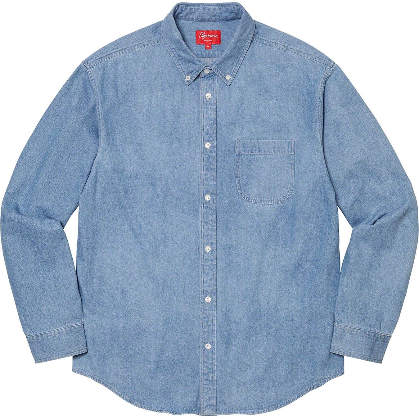 Supreme Appliqué Denim Shirt (FW21) - Blue - $138