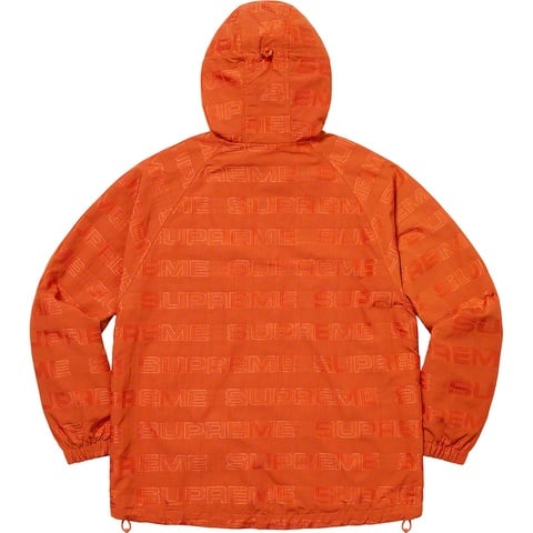 Supreme Logo Ripstop Hooded Track Jacket - Orange