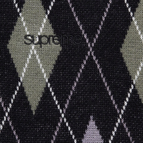 Supreme Argyle Zip Polo - Black